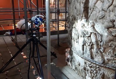 3D scanning of V&A Trajan Column plaster cast