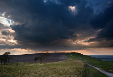 Image of a moody day over the South Downs