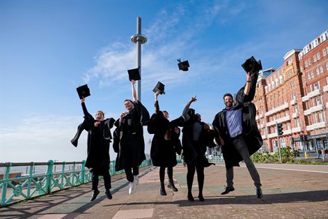 graduating students in gowns