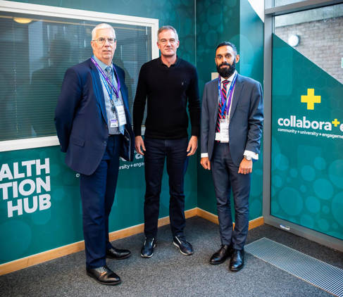 Professor Andrew Lloyd (left) Rt Hon Peter Kyle MP (middle) and Professor Rusi Jaspal (right)