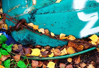 An upturned fibre glass boat on land represents the Centre for Earth Observation Science