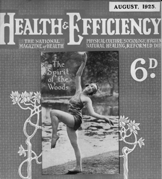 Cover of 'Health and Efficiency the National Magazine of Health,' 1925.