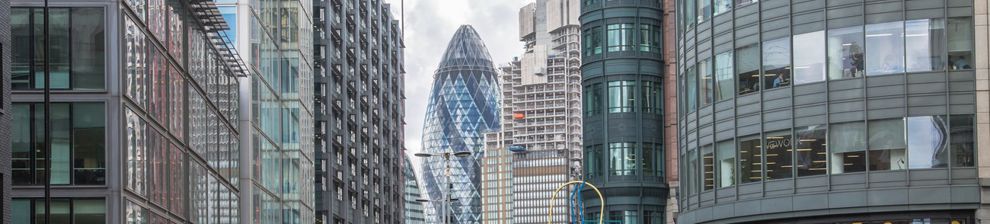 London - City financial district buildings