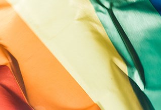 A rainbow flag - banner for the Centre for Transforming Sexuality and Gender