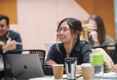 Postgraduate student smiling