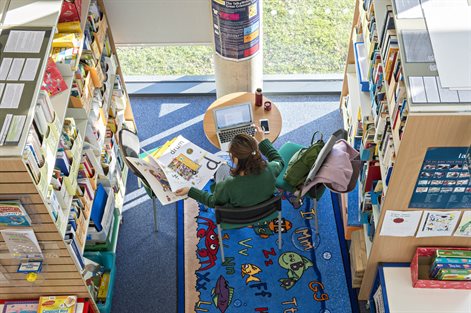 trainee studying in the curriculum centre