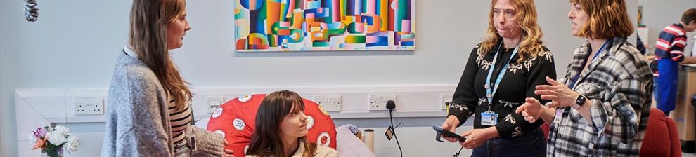 students using bed equipment in our occupational therapy suite