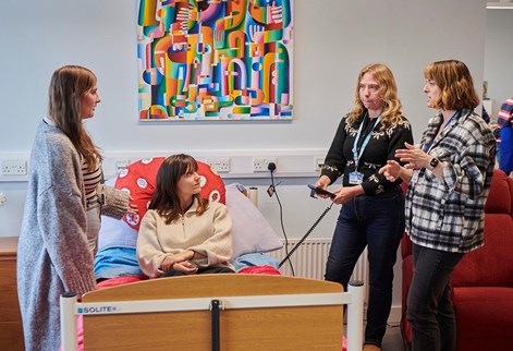 students using bed equipment in our occupational therapy suite