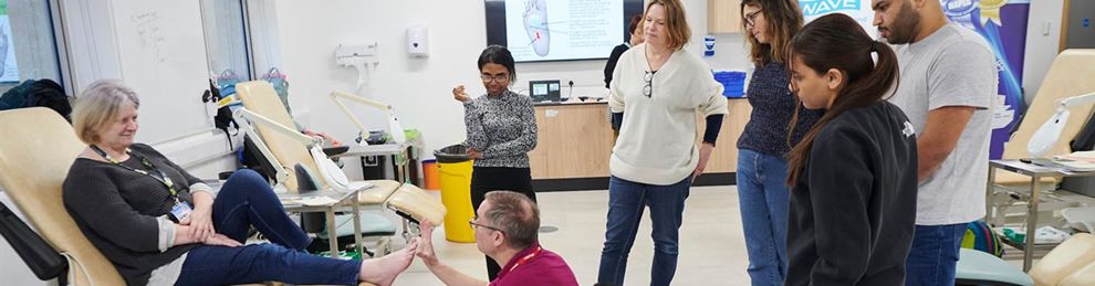 simulation exercise in the podiatry suite