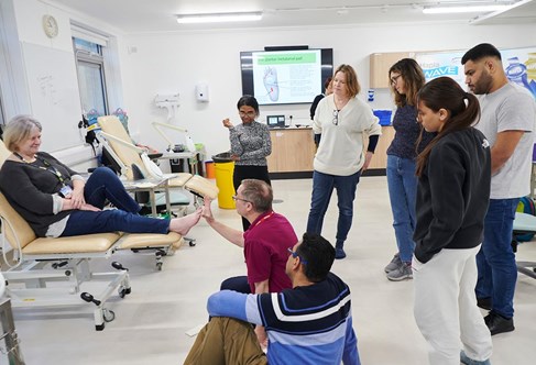 simulation exercise in the podiatry suite