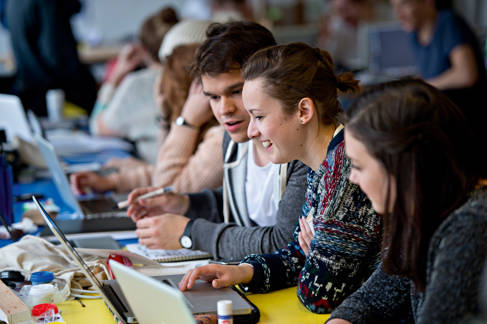 Students at laptops