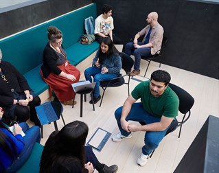 International Student Support team with students