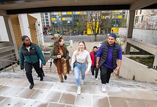 Group of students on Moulsecoomb campus