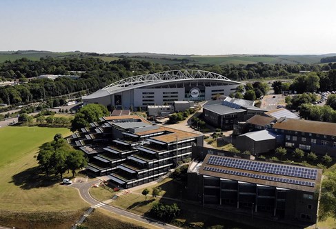 Aerial photo of the Falmer campus