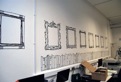 Frames and books doodles by Roderick Mills