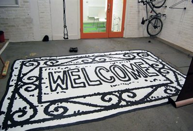 Welcome mat doodle by Roderick Mills
