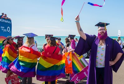 University of Brighton LGBT+ staff at Pride