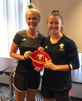 Lauren with Leah Wilkinson, Wales' most capped player