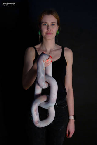 Bronte Simpson-Little holding large chain