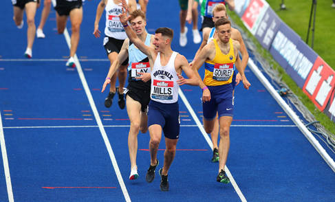 George Mills winning the race credit British Athletics via Getty Images