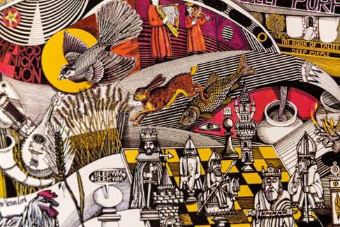 Detail from ‘The Book of Taliesyn’, record album cover for Deep Purple by John Vernon Lord