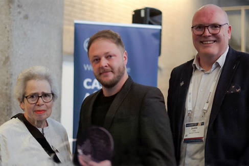 Alex with Award (pictured with Sue Bojam and Justin Cole), James Ennis Photography 