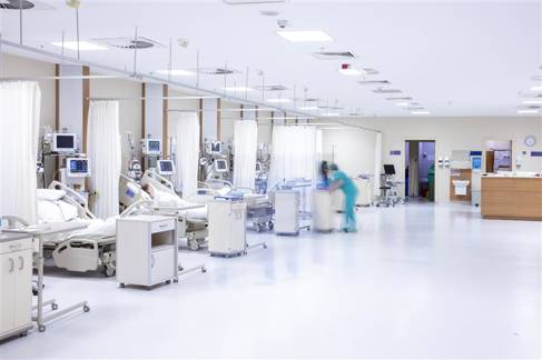 Intensive care unit in the hospital