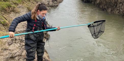 PhD student conducts South East Water funded research in river