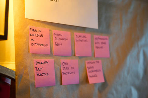 Sustainable roundtable post-it notes