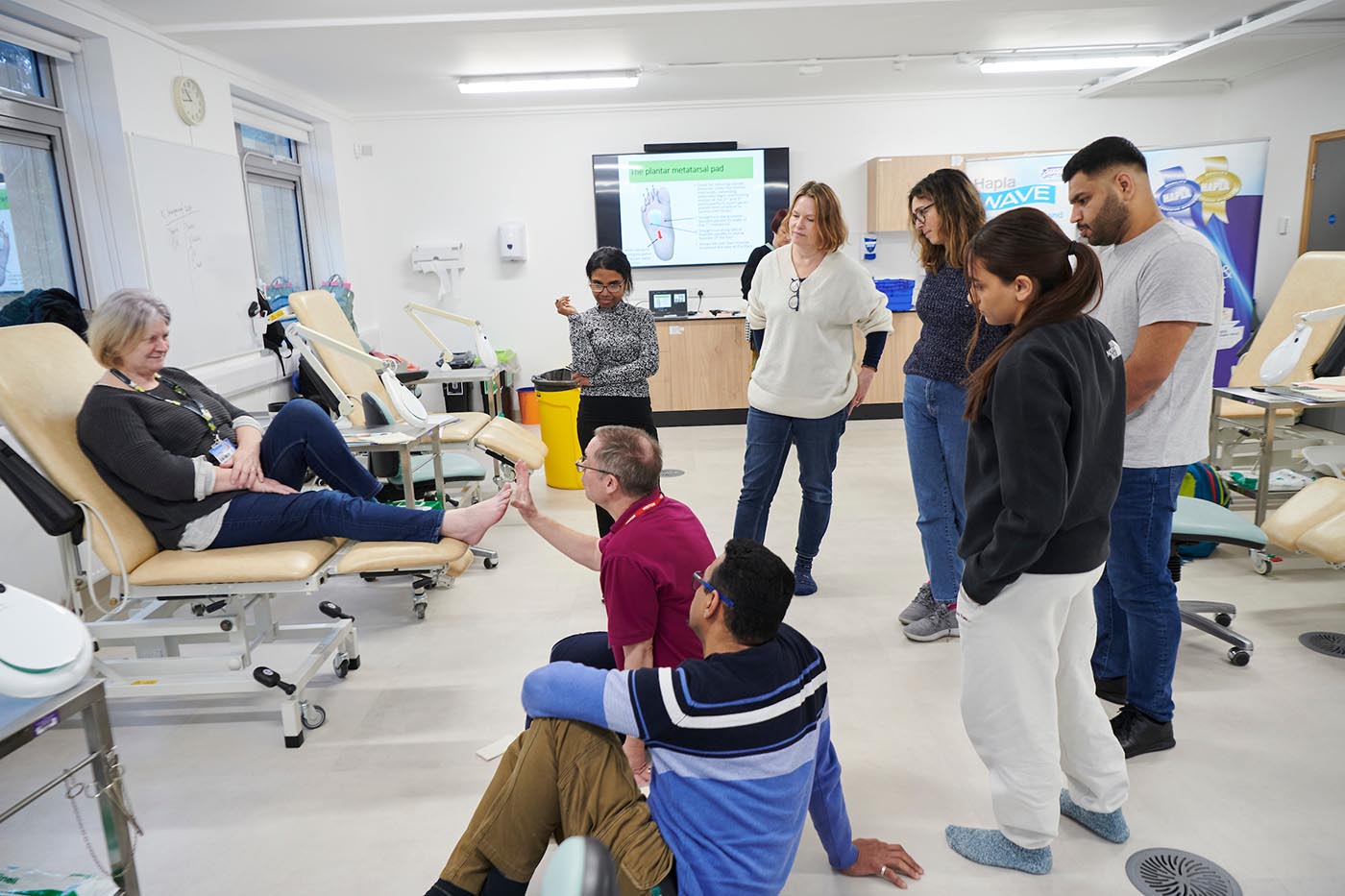 simulation exercise in the podiatry suite